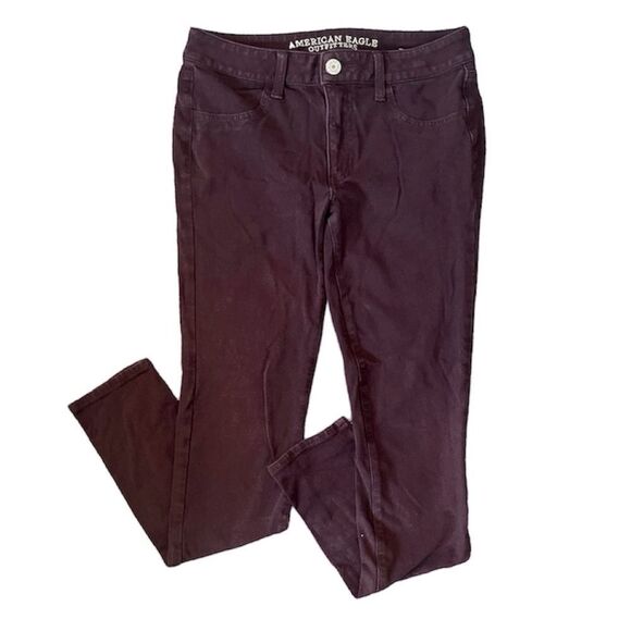 American Eagle Maroon Jeggings - Picture 3 of 6